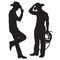 Beistle Club Pack of 24 Black Country Western Cowboy Silhouette Cutout Party Decorations 37"